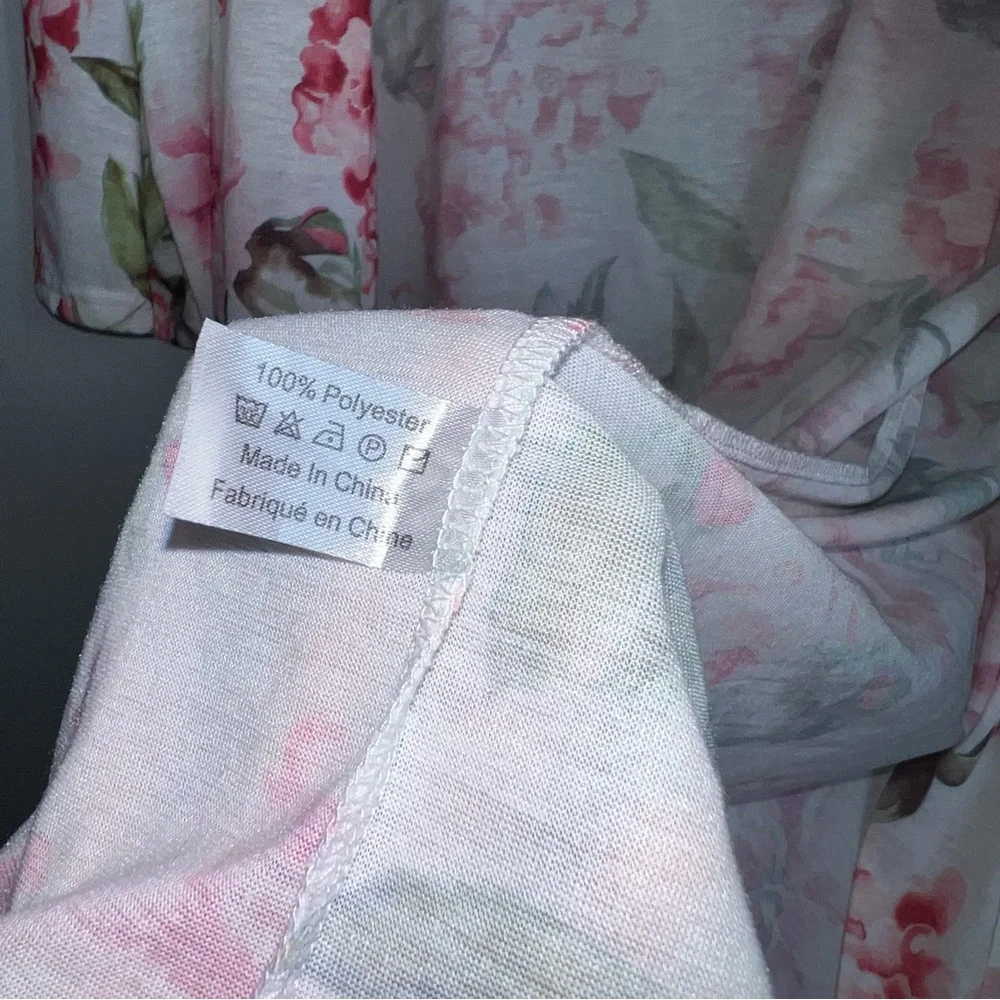 &Show me your mumu open front long cardigan flowers rose peonies floral pink o/s - Picture 5 of 7